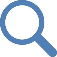 Blue magnifier, illustration, vector on a white background.