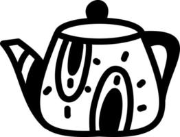 Kitchen teapot, illustration, vector on a white background.