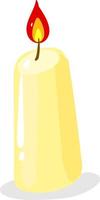 Candle, illustration, vector on white background.