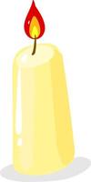 Candle, illustration, vector on white background.