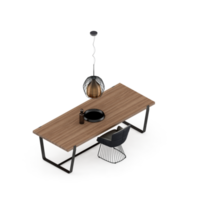 Isometric Table set Perspective 3D render png