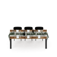 conjunto de mesa isométrica perspectiva 3d render png