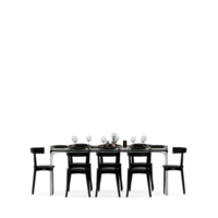 conjunto de mesa isométrica render 3d frontal png