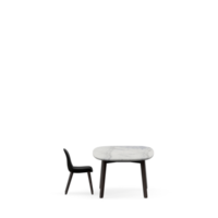 conjunto de mesa isométrica render 3d frontal png