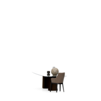 conjunto de mesa isométrica render 3d frontal png