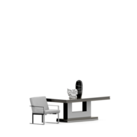 conjunto de mesa isométrica render 3d frontal png