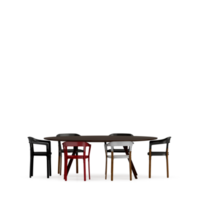 conjunto de mesa isométrica render 3d frontal png