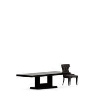 Isometric Table set front 3D render png