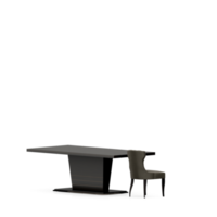 conjunto de mesa isométrica render 3d frontal png