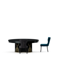 Isometric Table set front 3D render png