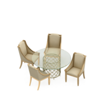 conjunto de mesa isométrica perspectiva 3d render png