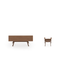 renderização 3d de perspectiva de conjunto de mesa isométrica png