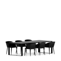 conjunto de mesa isométrica render 3d frontal png