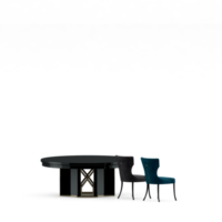 conjunto de mesa isométrica render 3d frontal png