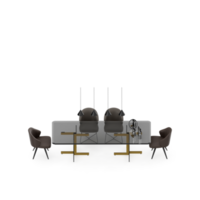 conjunto de mesa isométrica perspectiva 3d render png