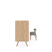 renderização 3d de perspectiva de conjunto de mesa isométrica png