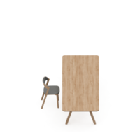 renderização 3d de perspectiva de conjunto de mesa isométrica png