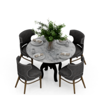 Isometric Table set Perspective 3D render png
