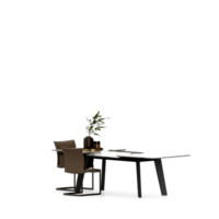 Isometric Table set front 3D render png