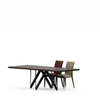 conjunto de mesa isométrica render 3d frontal png