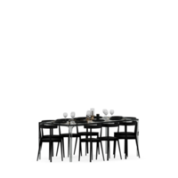 conjunto de mesa isométrica render 3d frontal png