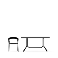 conjunto de mesa isométrica render 3d frontal png