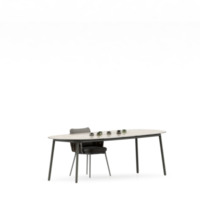 Isometric Table set front 3D render png