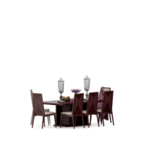 conjunto de mesa isométrica render 3d frontal png