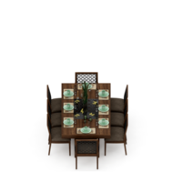 conjunto de mesa isométrica perspectiva 3d render png