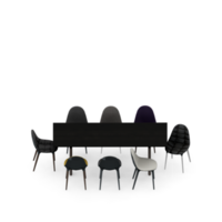 conjunto de mesa isométrica perspectiva 3d render png