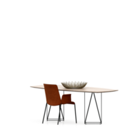 conjunto de mesa isométrica render 3d frontal png