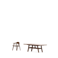 Isometric Table set front 3D render png