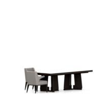 conjunto de mesa isométrica render 3d frontal png