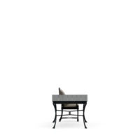 conjunto de mesa isométrica render 3d frontal png