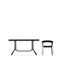 conjunto de mesa isométrica render 3d frontal png