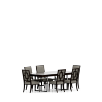 Isometric Table set front 3D render png