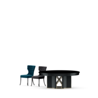 conjunto de mesa isométrica render 3d frontal png