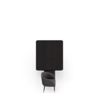 renderização 3d de perspectiva de conjunto de mesa isométrica png