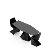 conjunto de mesa isométrica perspectiva 3d render png