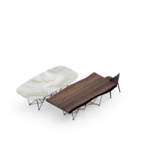 conjunto de mesa isométrica perspectiva 3d render png