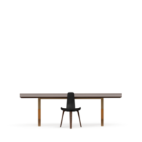 conjunto de mesa isométrica render 3d frontal png