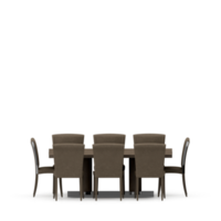 Isometric Table set front 3D render png