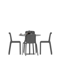 Isometric Table set front 3D render png