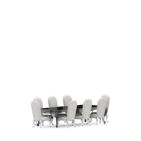 conjunto de mesa isométrica render 3d frontal png