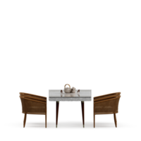 Isometric Table set front 3D render png