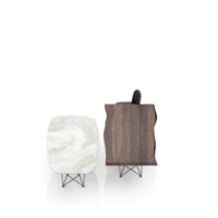 renderização 3d de perspectiva de conjunto de mesa isométrica png