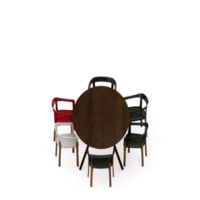 conjunto de mesa isométrica perspectiva 3d render png