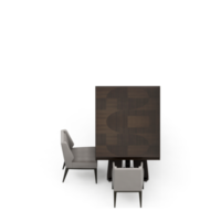 renderização 3d de perspectiva de conjunto de mesa isométrica png