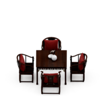 conjunto de mesa isométrica perspectiva 3d render png