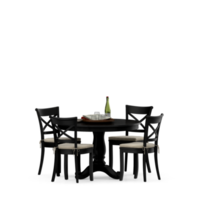 conjunto de mesa isométrica render 3d frontal png